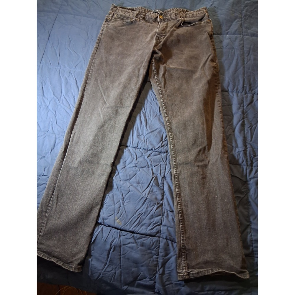 Five Four Mens Denim Jeans Black Sz 36 Relaxed Fit Stretch Straight Leg Mid Rise